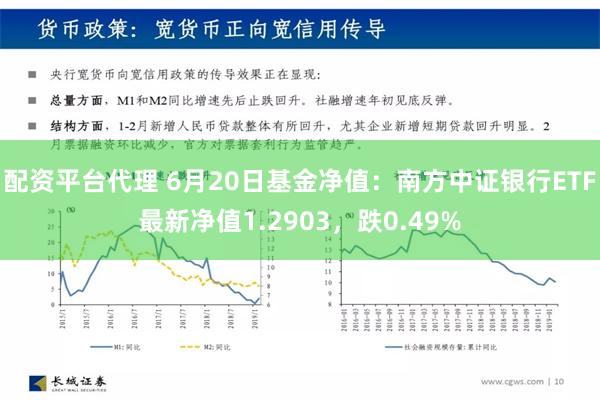 配资平台代理 6月20日基金净值：南方中证银行ETF最新净值1.2903，跌0.49%