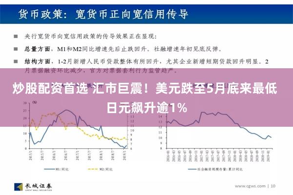 炒股配资首选 汇市巨震！美元跌至5月底来最低 日元飙升逾1%