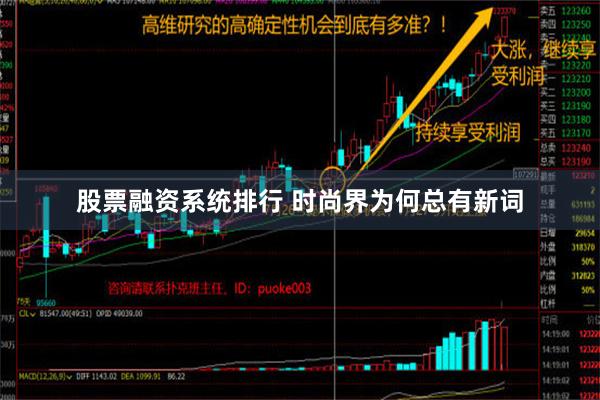 股票融资系统排行 时尚界为何总有新词