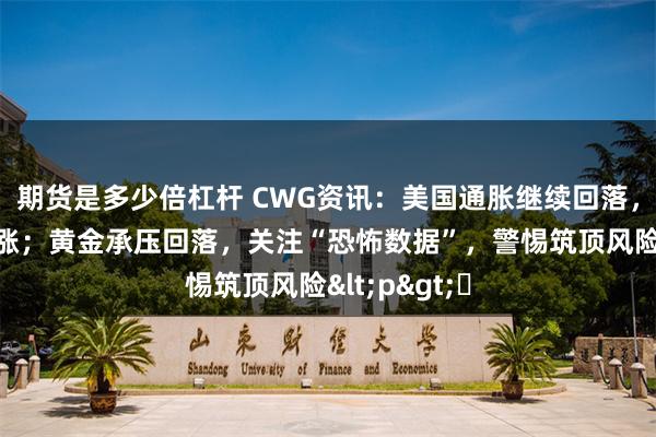 期货是多少倍杠杆 CWG资讯：美国通胀继续回落，美元周三微涨；黄金承压回落，关注“恐怖数据”，警惕筑顶风险<p>​