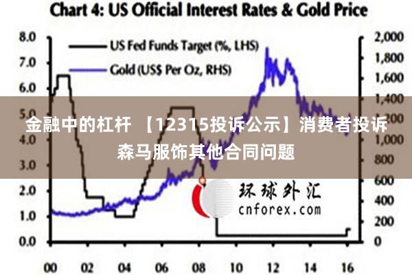 金融中的杠杆 【12315投诉公示】消费者投诉森马服饰其他合同问题