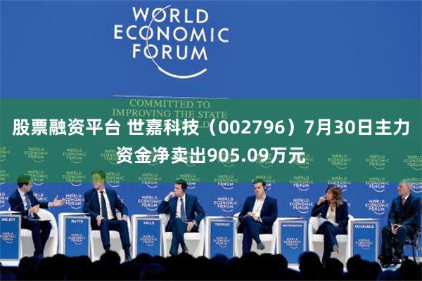 股票融资平台 世嘉科技（002796）7月30日主力资金净卖出905.09万元