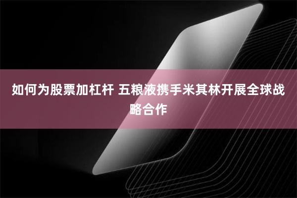 如何为股票加杠杆 五粮液携手米其林开展全球战略合作