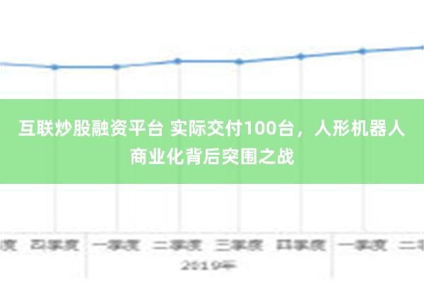 互联炒股融资平台 实际交付100台，人形机器人商业化背后突围之战