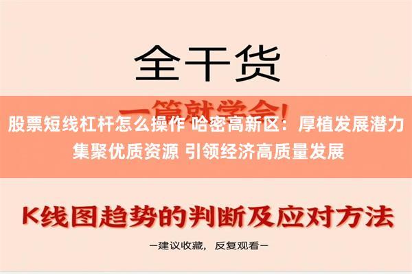 股票短线杠杆怎么操作 哈密高新区：厚植发展潜力 集聚优质资源 引领经济高质量发展