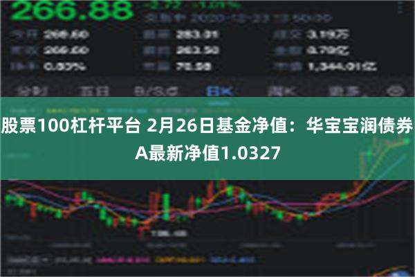 股票100杠杆平台 2月26日基金净值：华宝宝润债券A最新净值1.0327